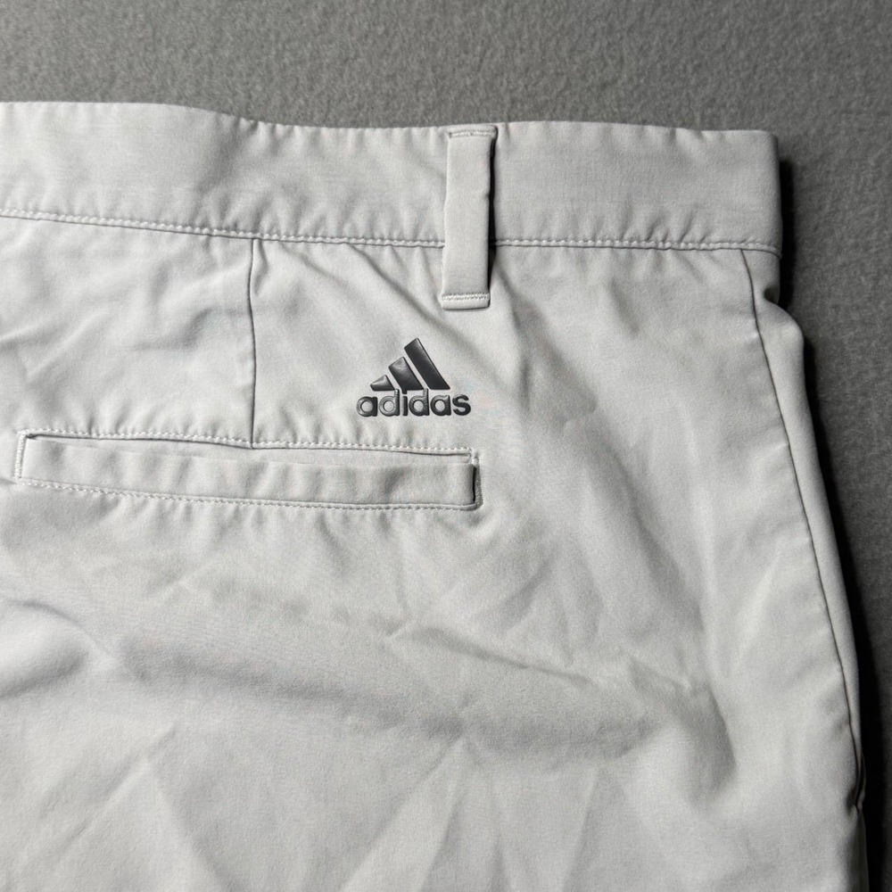 Adidas Golf Shorts Mens 44 Light Grey Performance Activewear RN88387